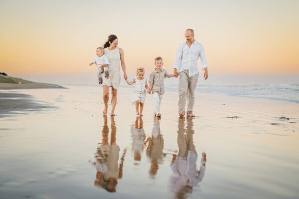 Ames Brown, co-founder of STR Management, with his wife and three kids